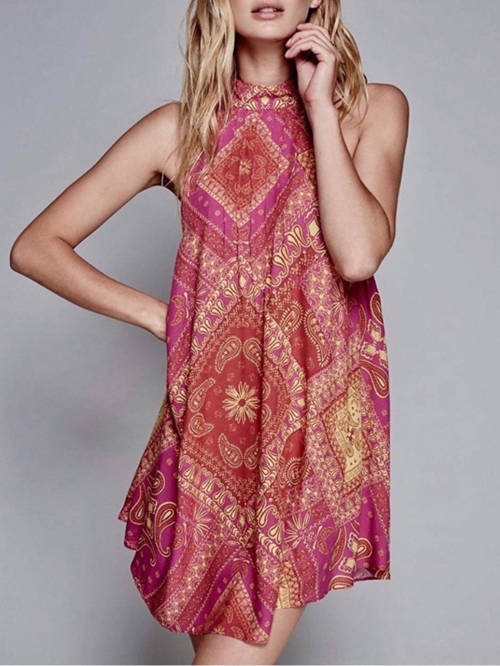 Free People Intimately Beaux Mock Neck Slip Dress